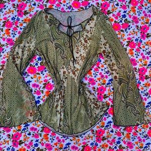 Y2k flare open sleeve fairy top